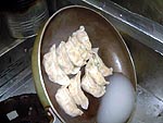 お湯を捨てて