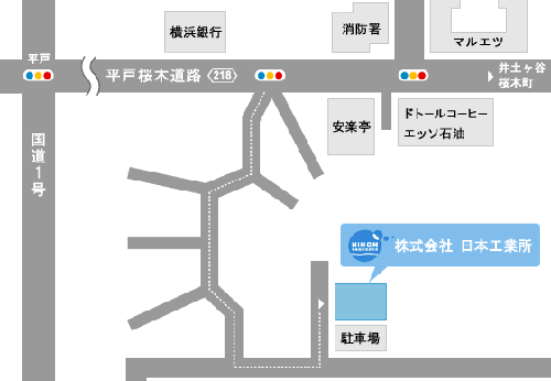 株式会社 日本工業所への地図