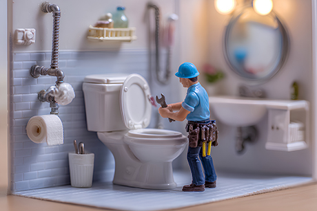 トイレ詰まりの作業イメージ