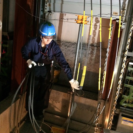 エレベーター工事内重量とび