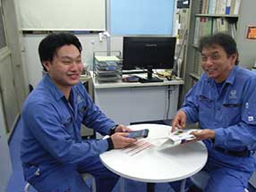 作業前打合せ