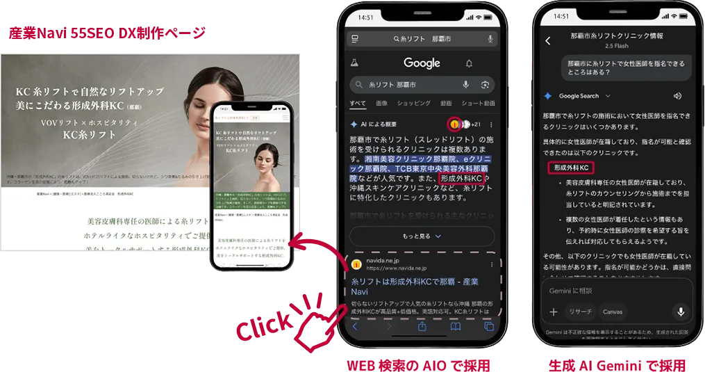 AIOとSEOの成功事例(BtoC)「医療法人こころ満足会 形成外科KC様」