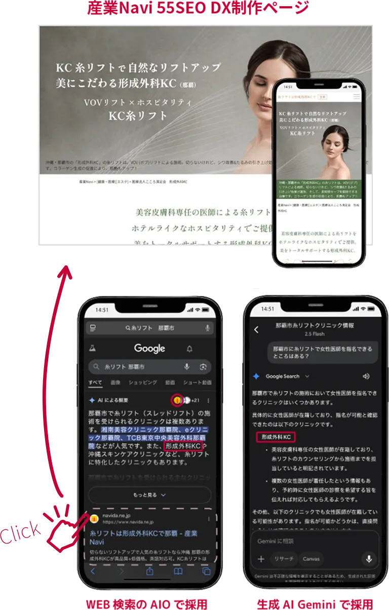 AIOとSEOの成功事例(BtoC)「医療法人こころ満足会 形成外科KC様」