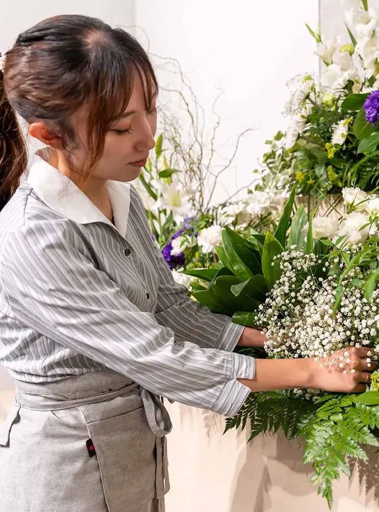 家族葬のそうえん町田鶴川ホール　祭壇花