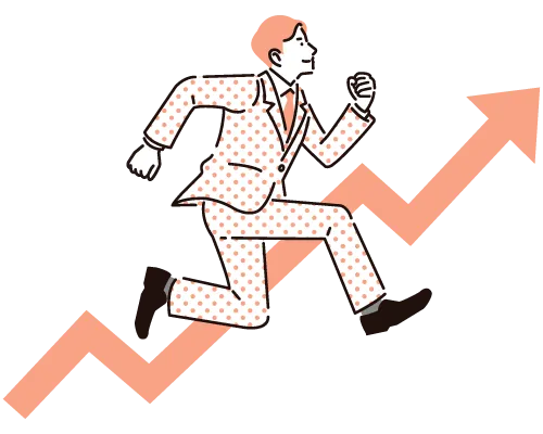 税理士が申告業務を代行することで、経営者が本来のコア業務に集中できている様子