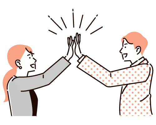 税理士が丁寧なチェックと寄り添うサポートで、経営者と信頼関係を築いている様子