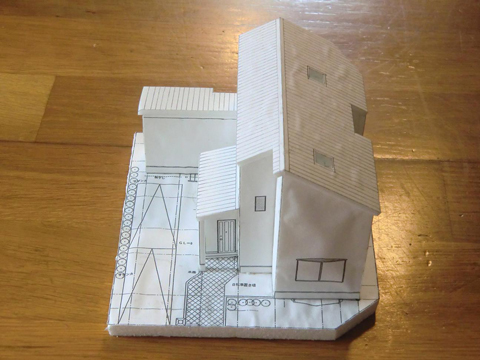 建築設計の住宅模型